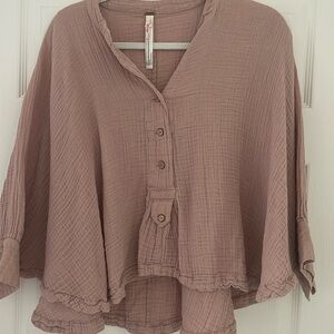Free people cropped poncho top